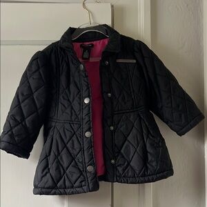 Black Quilted Kids Jacket